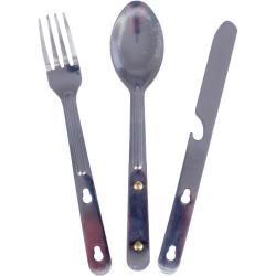 COUVERTS X3 INOX AVEC AGRAFE - CAO