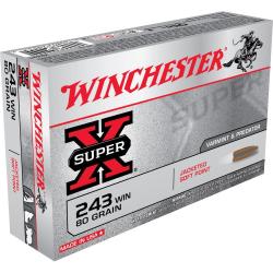 BALLES 243WIN POWER POINT 80G - WINCHESTER