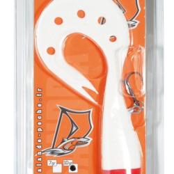 LEURRE SANDRA MONTE TP 9CM 7G - BLANC TETE ROUGE - DELALANDE