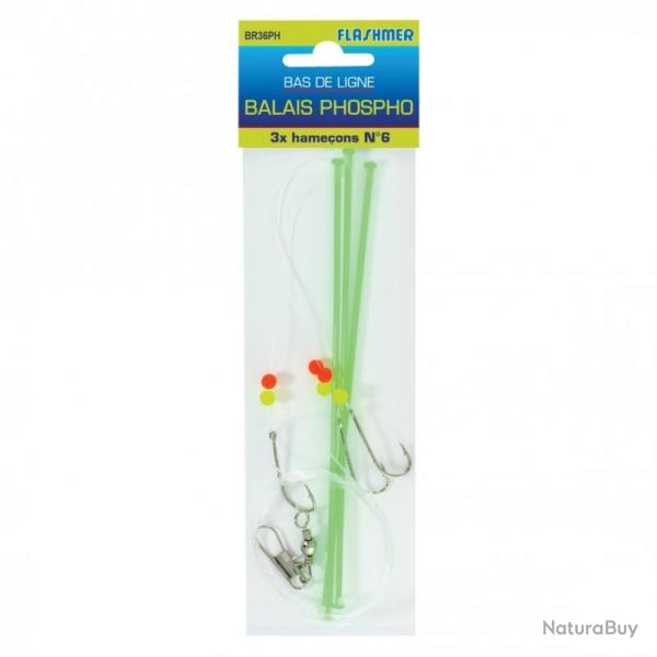 BAS DE LIGNE BALAIS PHOSPH 3 HAM - 6/20 - FLASHMER
