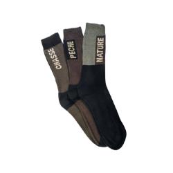 LOT 3 PAIRES CHAUSSETTES OUTDOOR - 39/42 - THIERRY