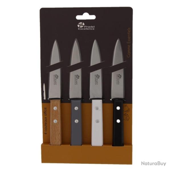 COUTEAUX OFFICE MANCHES COULEUR X4 - PRADEL EXCELLENCE