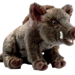 PELUCHE SANGLIER COUCHE 35CM - ANIMA