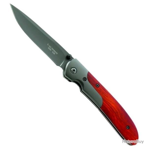 COUTEAU LAME ACIER REVETEMENT TITANIUM - HERBERTZ