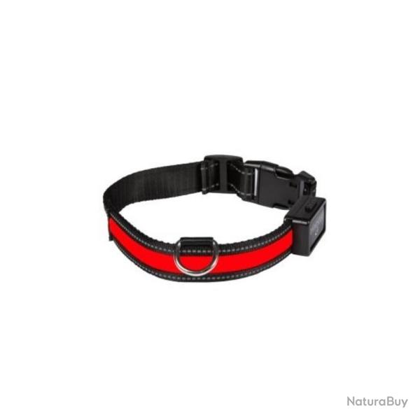 COLLIER LUMINEUX RECHARGEABLE ROUGE - L - EYENIMAL