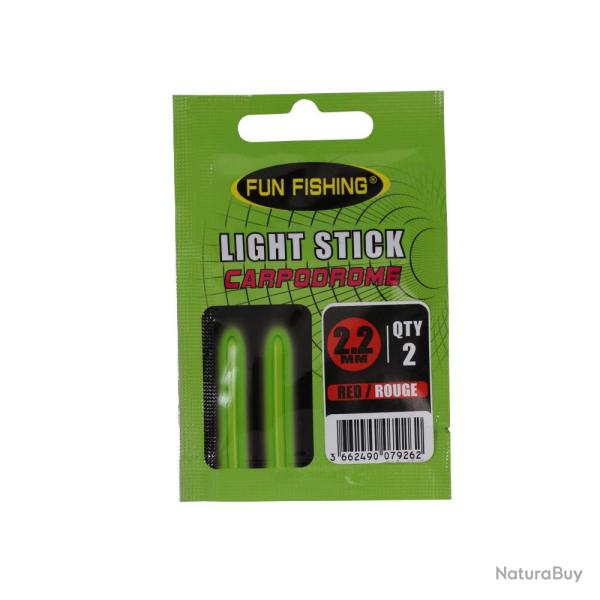 ANTENNE LUMINEUSE 2.2MM X2 - Rouge - FUN FISHING