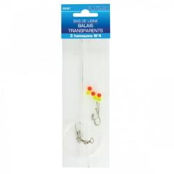 BAS DE LIGNE BALAIS TRANSPARENTS 3 HAM - 4 - FLASHMER