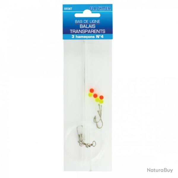 BAS DE LIGNE BALAIS TRANSPARENTS 3 HAM - 4 - FLASHMER