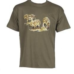 TEE SHIRT ENFANT MARCASSINS KAKI - 12/14 ANS - BARTAVEL