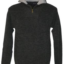 PULL COL ZIP CAMIONNEUR ANTHRACITE - L - KALAHARI