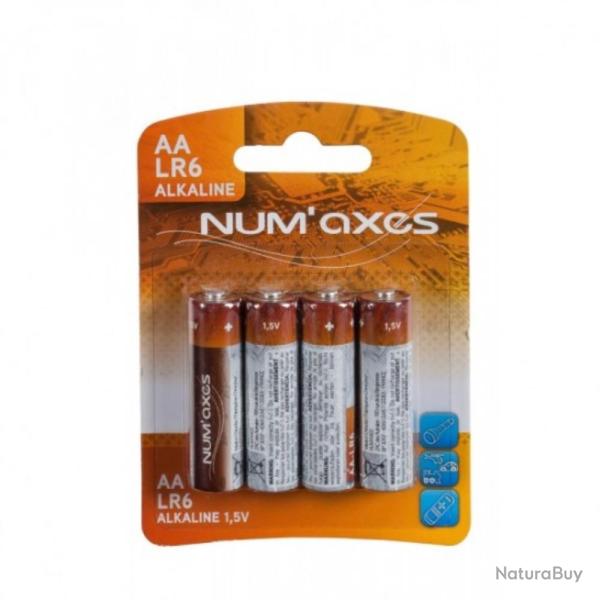 PILES AA LR06 ALCALINES 1.5V X4 - GROUPE NUM'AXES