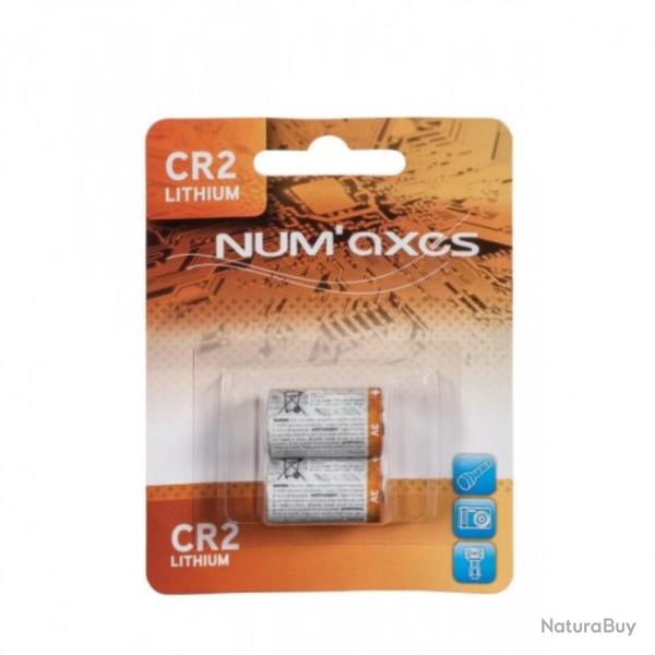 PILES CR2 LITHIUM 3V X2 - GROUPE NUM'AXES