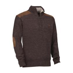 PULL FOX ZIPPE MARRON - M - PROHUNT