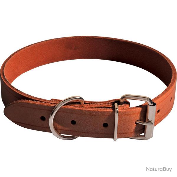 COLLIER CUIR NATUREL - 55cm - 