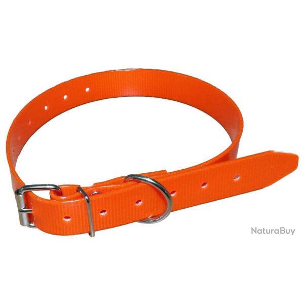 COLLIER CHIEN POLYURETHANE 45CM ORANGE - Orange - HB DOG