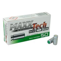 MUNITION 9MM PISTOLET A BLANC X50 - MAXXTECH