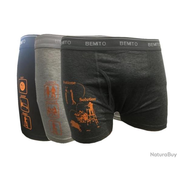 LOT DE 3 BOXERS HUMORISTIQUES BARTAVEL