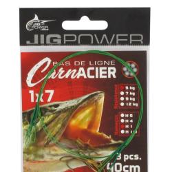 BAS DE LIGNE ACIER RYDER 7 B 40CM - 5kg - JIG POWER