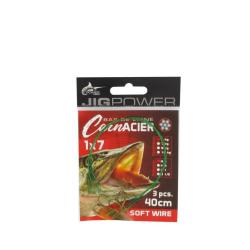 BAS DE LIGNE ACIER TRIPLE 7 B 40CM - 12KG - JIG POWER