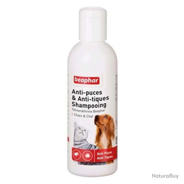 SHAMPOING ANTI-PUCE/TIQUE CHAT CHIEN - 200ML - BEAPHAR