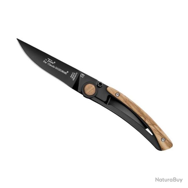 COUTEAU LE THIERS BOIS OLIVIER LAME NOIR - C DOZORME