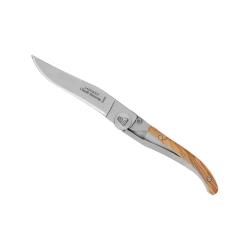 COUTEAU LAGUIOLE BOIS OLIVIER LAME ACIER - C DOZORME