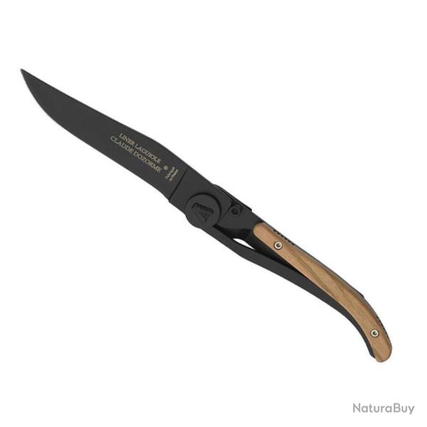 COUTEAU LAGUIOLE BOIS OLIVIER LAME NOIRE - C DOZORME