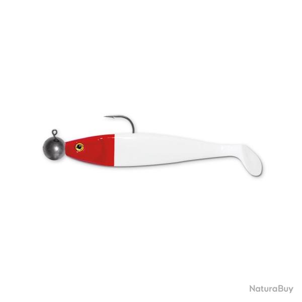 LEURRE M SHAD GT 9CM 7G - BLANC TETE ROUGE - DELALANDE