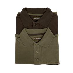 LOT DE 2 POLOS CHASSE KAKI/MAR - 2XL - KALAHARI