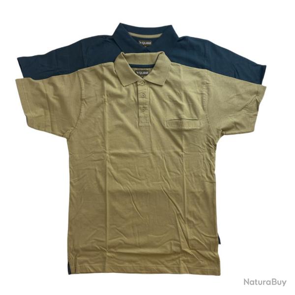 LOT DE 2 POLOS OUTDOOR PACIFIC/BEIGE - L - KALAHARI