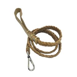 LAISSE TRESSEE 120CM COGNAC - 22