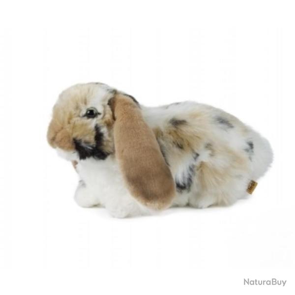PELUCHE LAPIN BELIER BRUN 30CM - LIVING NATURE