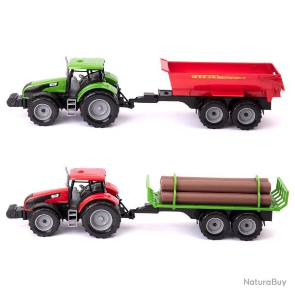 TRACTEUR & CHARRETTE DIVERS 1/32 48CM - FUMFINGS