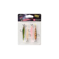 LEURRES MONTES SLICK SHAD UV X4 - 11CM - FOX RAGE