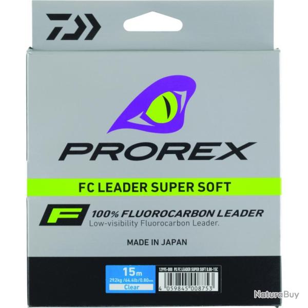 FLUOROCARBONE PX SS LEADER 15M - 80/100 - DAIWA
