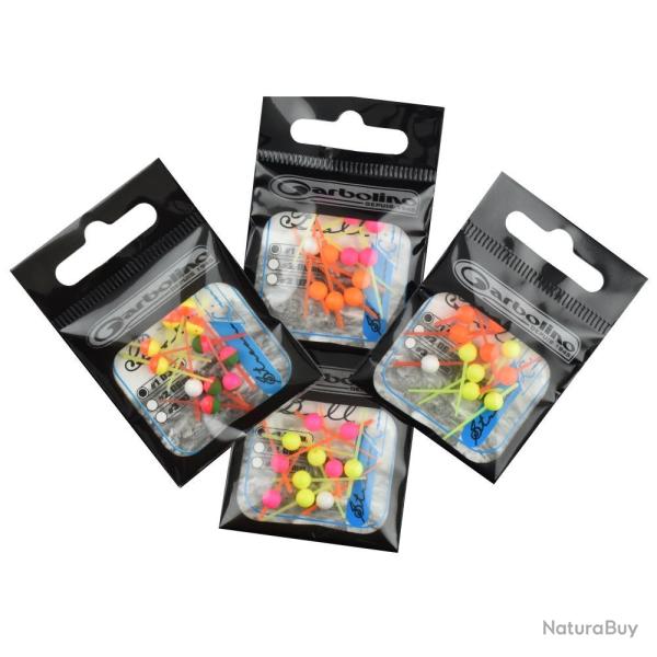 STREAMLINE REPERE DE LIGNE BALL 7MM - JAUNE/ORANGE + ROSE/VERT - GARBOLINO