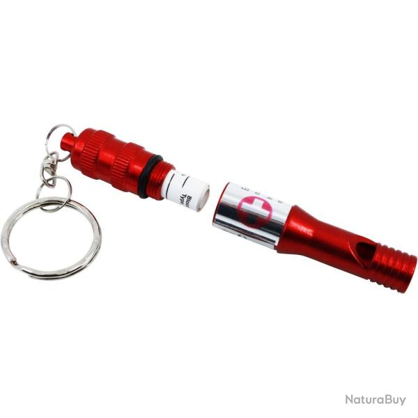 SIFFLET DE SECOURS ALU AVEC CAPUCHON - CAO
