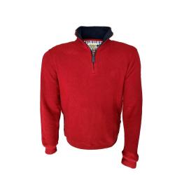 SWEAT COL ZIP ROUGE LOVER GREEN