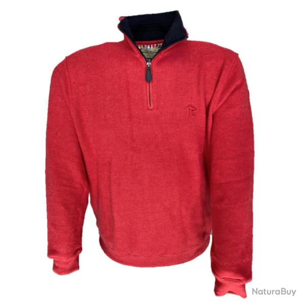 SWEAT COL ZIP FRAISE LOVER GREEN