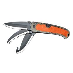COUTEAUX 3 LAMES MANCHE CAMO/ORANGE - 