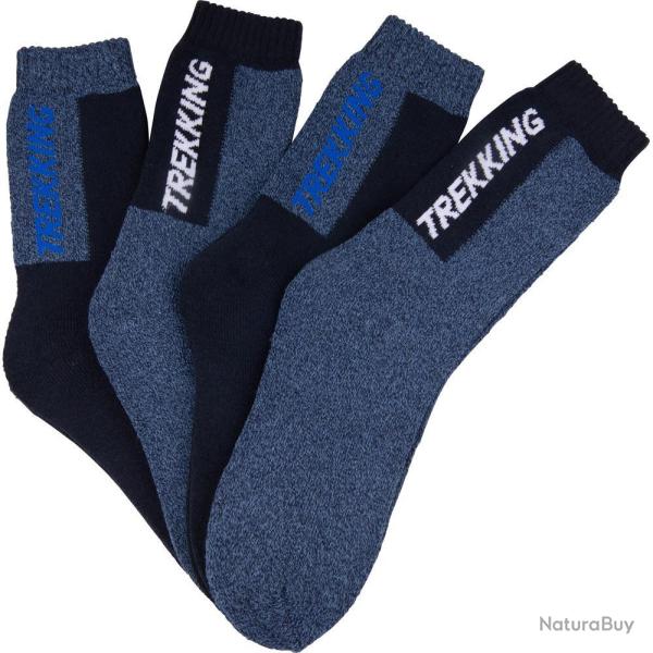 LOT DE 4 CHAUSSETTES TREKKING - 43/46 - AZERTEX