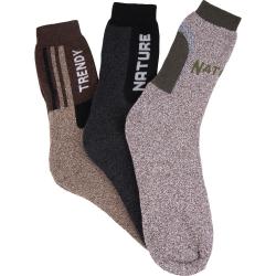 LOT DE 3 CHAUSSETTES NATURE - 39/42 - AZERTEX