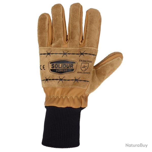 GANTS TRAVAIL ANTI PERFORATION CUIR - 8 - SOLIDUR