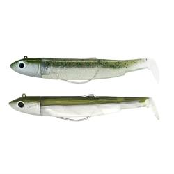 LEURRE BM90 DOUBLE OFFSHORE 10G - KHAKI + GHOST MINNOW - FIIISH
