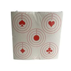 CIBLES 14X14 4AS ROUGE X100 - COURT