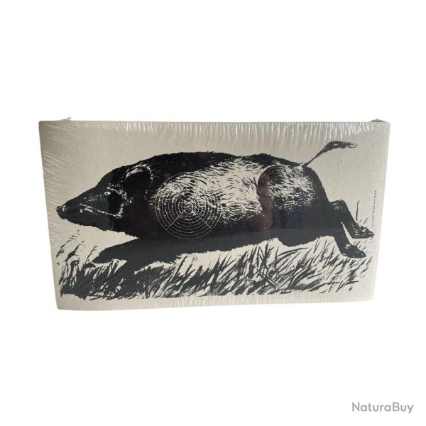 CIBLES 15X27 SANGLIER X100 - COURT