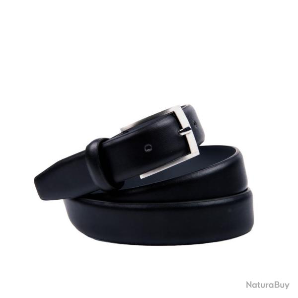 CEINTURE SYNTHETIQUE CUIR NOIR - ESTEX