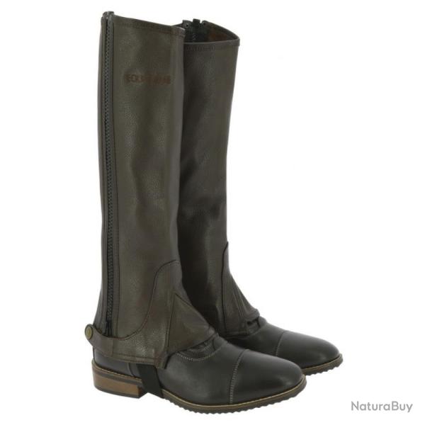 MINI-CHAPS EQUITHEME CUIR MARRON - S - EQUITHEME