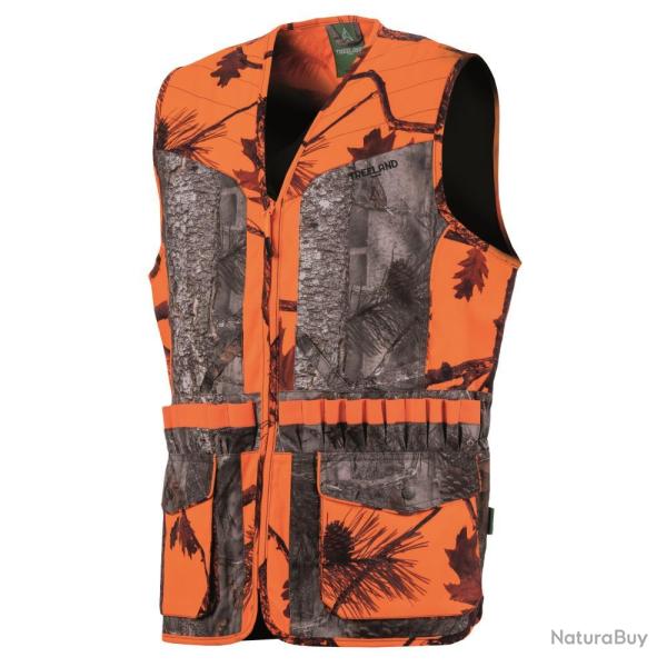 GILET FEMME CAMO ORANGE FOREST TREELAND