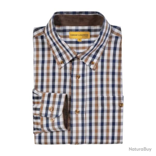 CHEMISE NANCAY BLEU MARRON PROHUNT